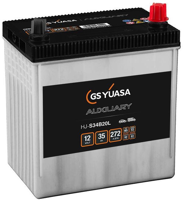 HJ-S34B20L Yuasa Auxiliary Car Battery 12V 35Ah